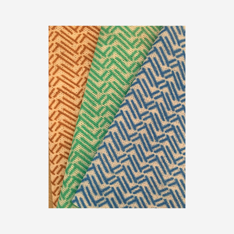 Microfiber Disposable Cleaning Spunlace Nonwoven Fabric -Wave Printing