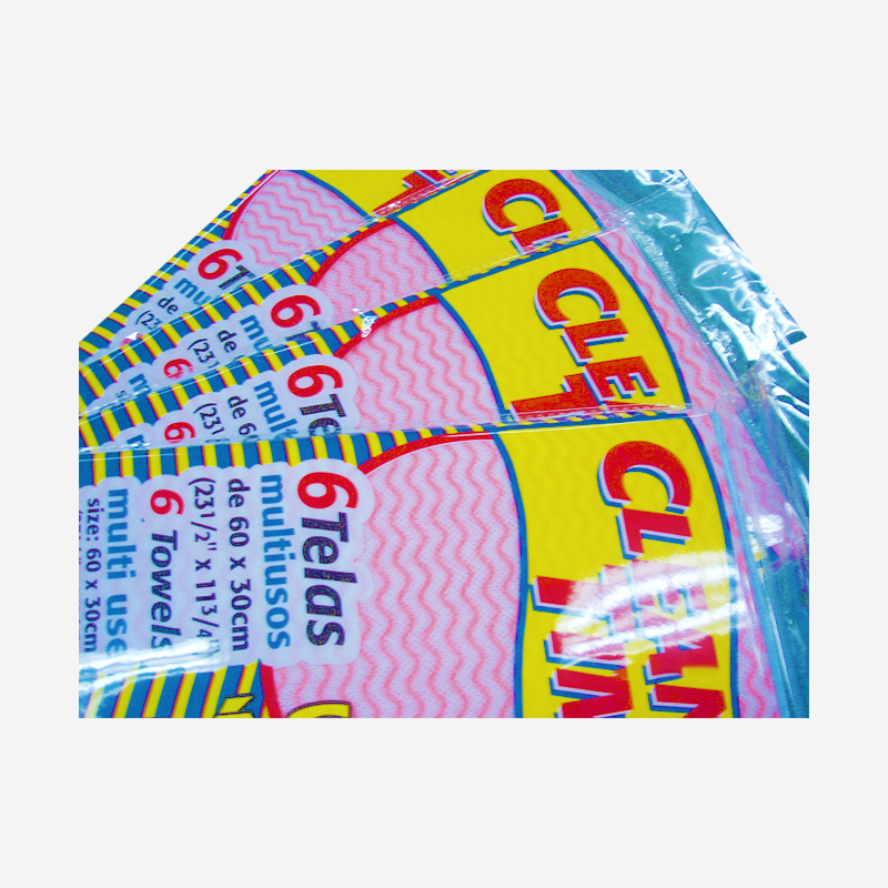 Polyester Spunlace Nonwoven Fabrics  Kitchen Cleaning Wipes-Wave Printing