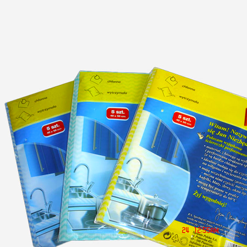 Super Absorbent Household  Wave Printed Kitchen Cleaning Wipes