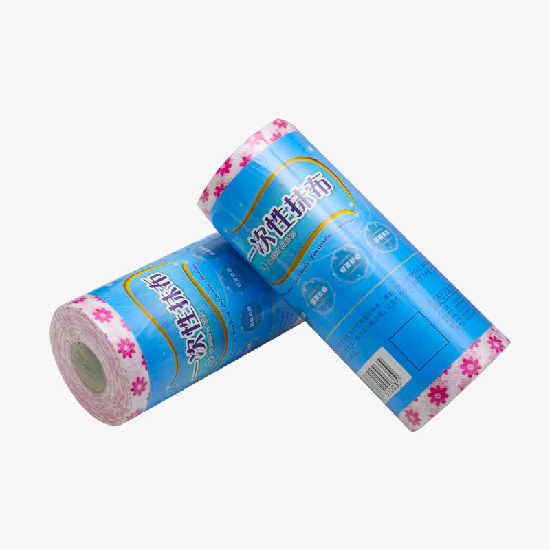 Disposable Kitchen Cleaning Flower Printing Wipes Cloth